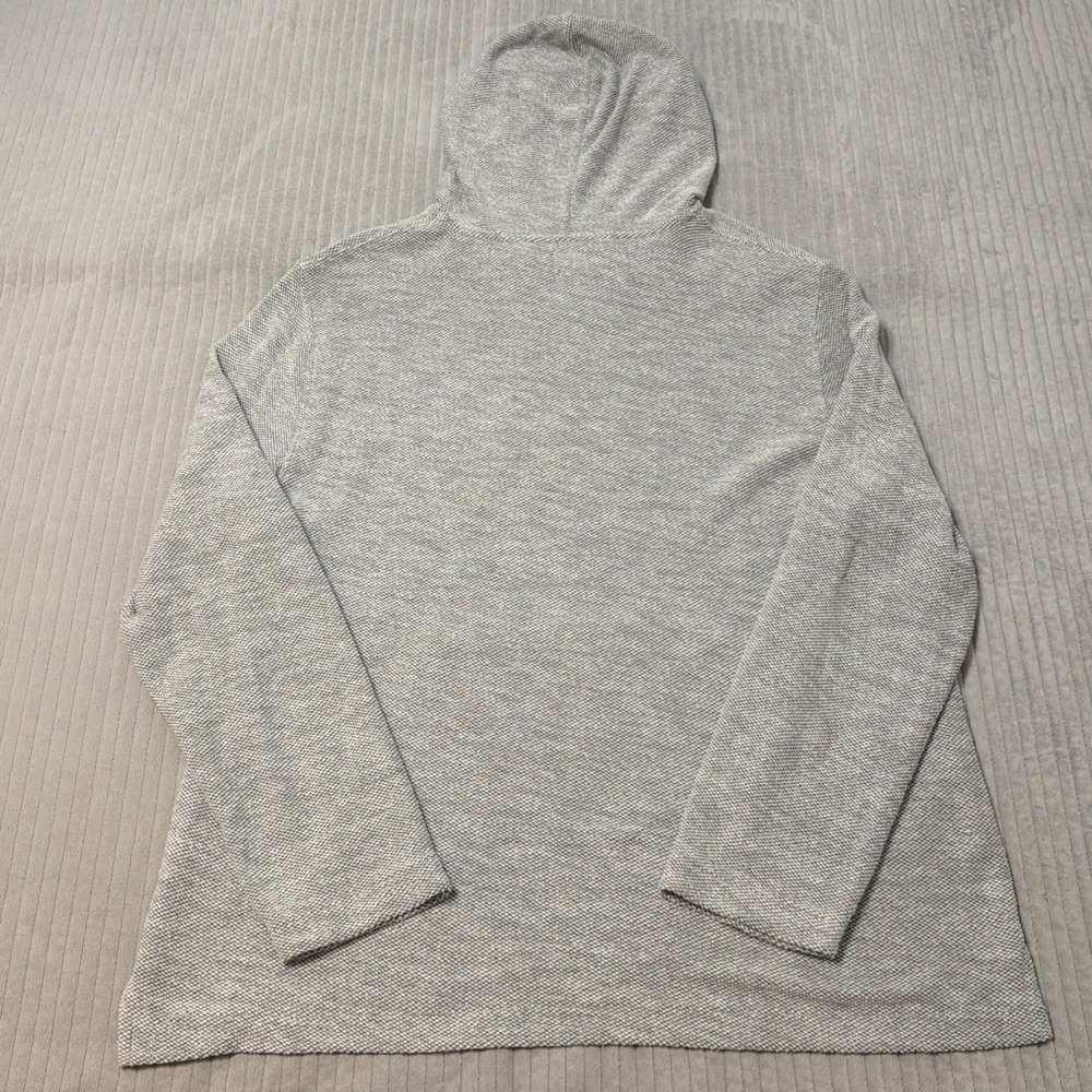Faherty Whitewater Beach Hoodie Mens XL Gray Waffle Knit Pullover Sweater - Picture 6 of 8